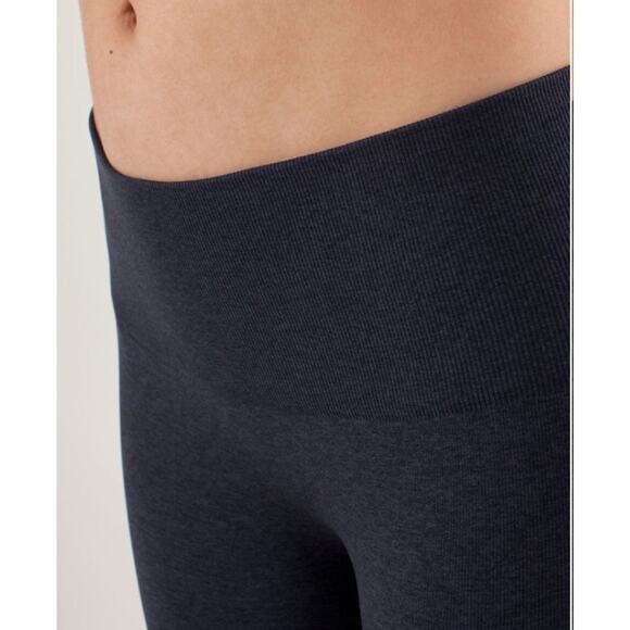 Lululemon Ebb And Flow Crop Inkwell Navy Blue seamless ruched - Picture 7 of 11